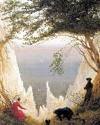 Caspar David Friedrich Chalk Cliffs on Rugen oil on canvas